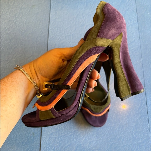 Prada Fairies suede high heels shoes size 40 - Picture 2 of 12